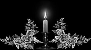 Свеча с розами - картинки для гравировки